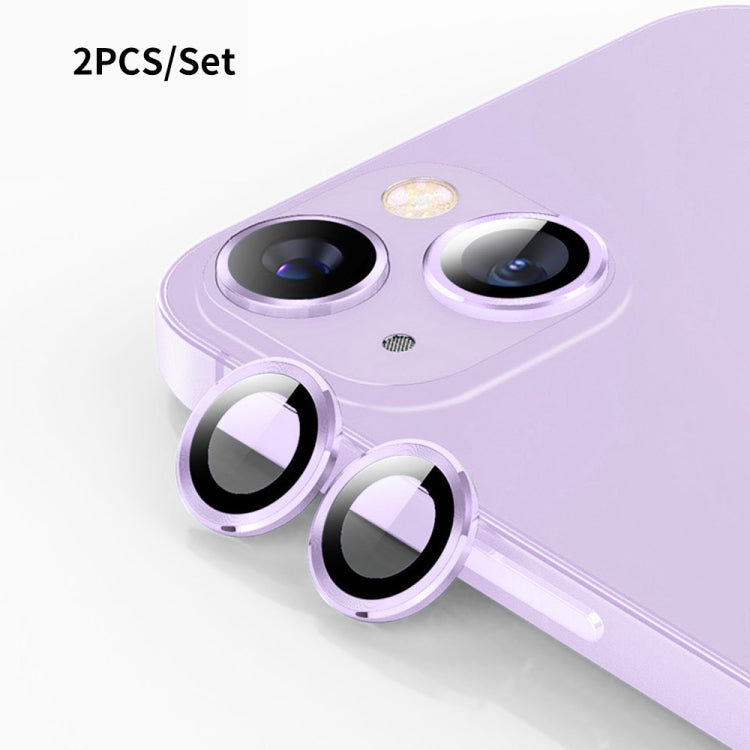 For iPhone 14 / 14 Plus ENKAY 9H Rear Lens Aluminium Alloy Tempered Glass Film(Purple) - HoMEdemic™ 