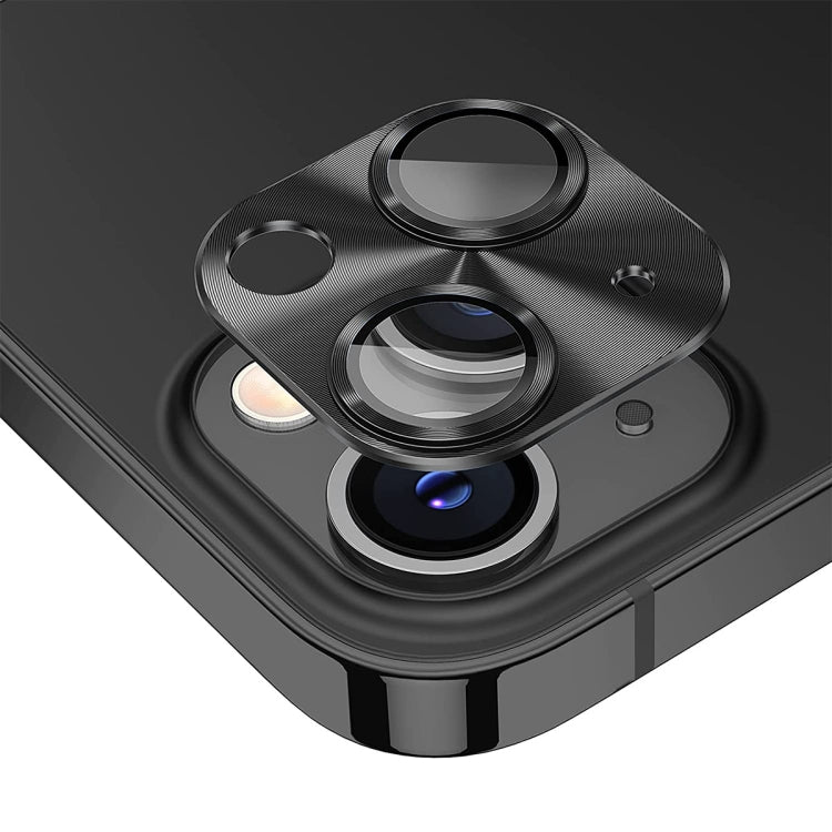 For iPhone 14 / 14 Plus ENKAY Aluminium Alloy Tempered Glass Lens Cover Film(Black) - HoMEdemic™ 
