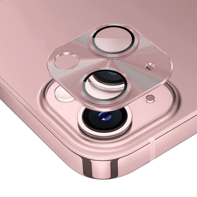 For iPhone 14 / 14 Plus ENKAY Aluminium Alloy Tempered Glass Lens Cover Film (Pink) - HoMEdemic™ 