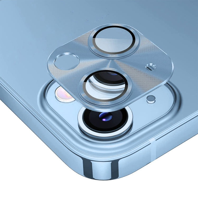 For iPhone 14 / 14 Plus ENKAY Aluminium Alloy Tempered Glass Lens Cover Film (Sierra Blue) - HoMEdemic™ 