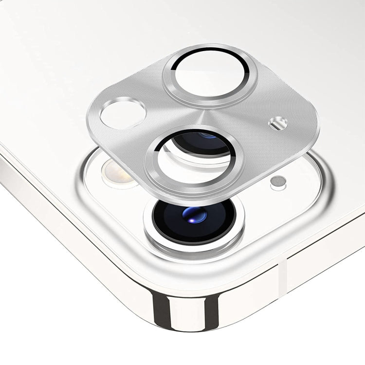 For iPhone 14 / 14 Plus ENKAY Aluminium Alloy Tempered Glass Lens Cover Film(Silver) - HoMEdemic™ 