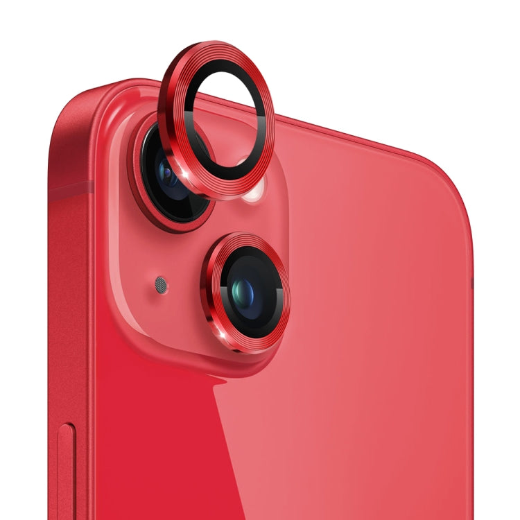 For iPhone 14 / 14 Plus NORTHJO Camera Lens Protector Tempered Glass CD Vein Metal Ring Film(Red) - HoMEdemic™ 