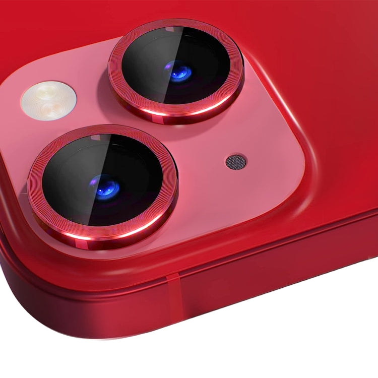 For iPhone 14 / 14 Plus NORTHJO Camera Lens Protector Tempered Glass CD Vein Metal Ring Film(Red) - HoMEdemic™ 