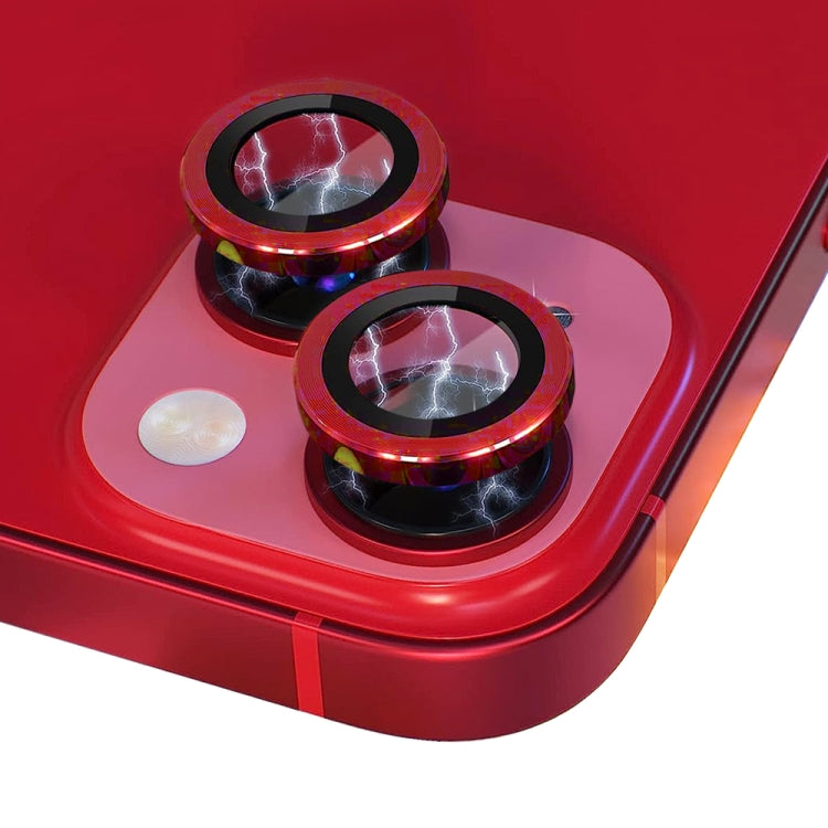 For iPhone 14 / 14 Plus NORTHJO Camera Lens Protector Tempered Glass CD Vein Metal Ring Film(Red) - HoMEdemic™ 