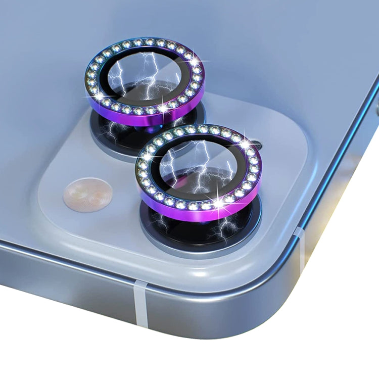 For iPhone 14 / 14 Plus NORTHJO Camera Lens Protector Tempered Glass Metal Rhinestone Ring Film(Colorful) - HoMEdemic™ 