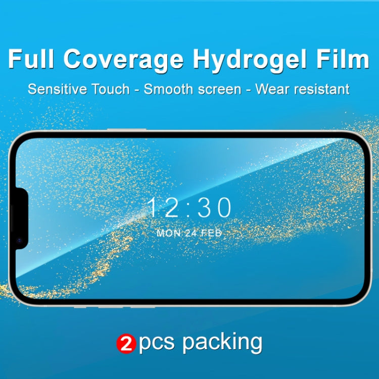 For iPhone 14 2pcs imak Curved Full Screen Hydrogel Film Protector - HoMEdemic™ 