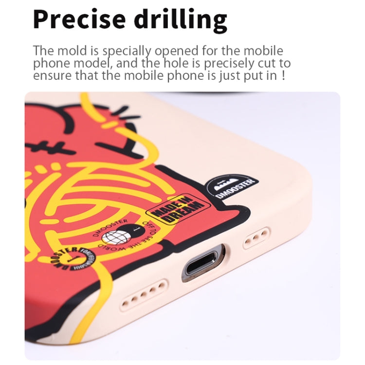 For iPhone 14 D MOOSTER IMD Double-layer Pattern TPU Phone Case(White) - HoMEdemic™ 