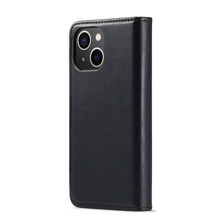 For iPhone 14 DG.MING Crazy Horse Texture Detachable Magnetic Leather Case(Black) - HoMEdemic™ 