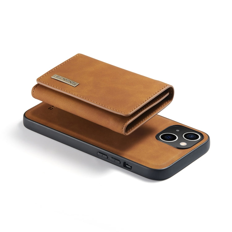 For iPhone 14 DG.MING M1 Series 3-Fold Multi Card Wallet Leather Case(Brown) - HoMEdemic™ 