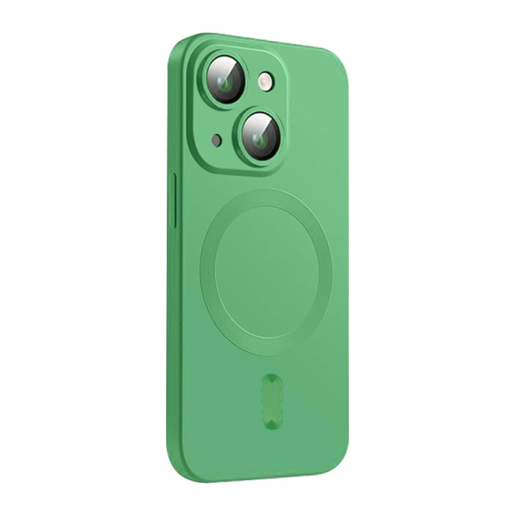 For iPhone 14 ENKAY MagSafe Matte TPU Phone Case with Lens Film(Green) - HoMEdemic™ 