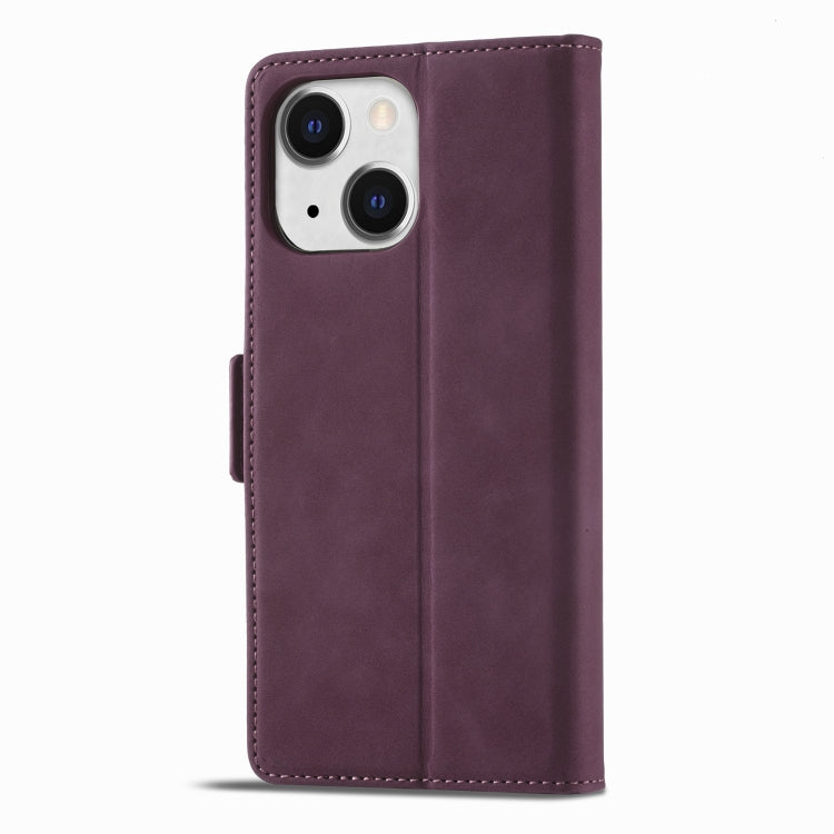 For iPhone 14 Forwenw Dual-side Buckle Leather Phone Case (Wine Red) - HoMEdemic™ 