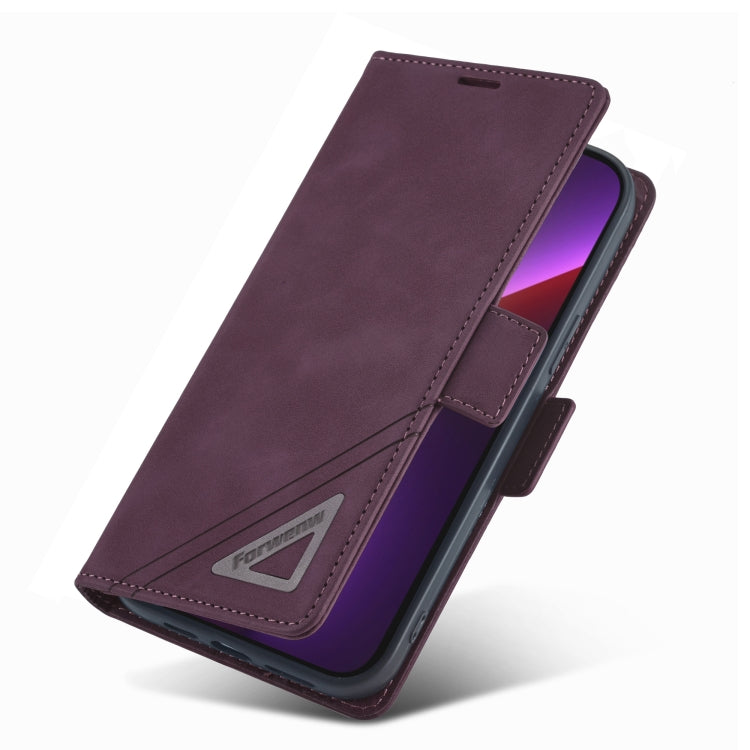 For iPhone 14 Forwenw Dual-side Buckle Leather Phone Case (Wine Red) - HoMEdemic™ 