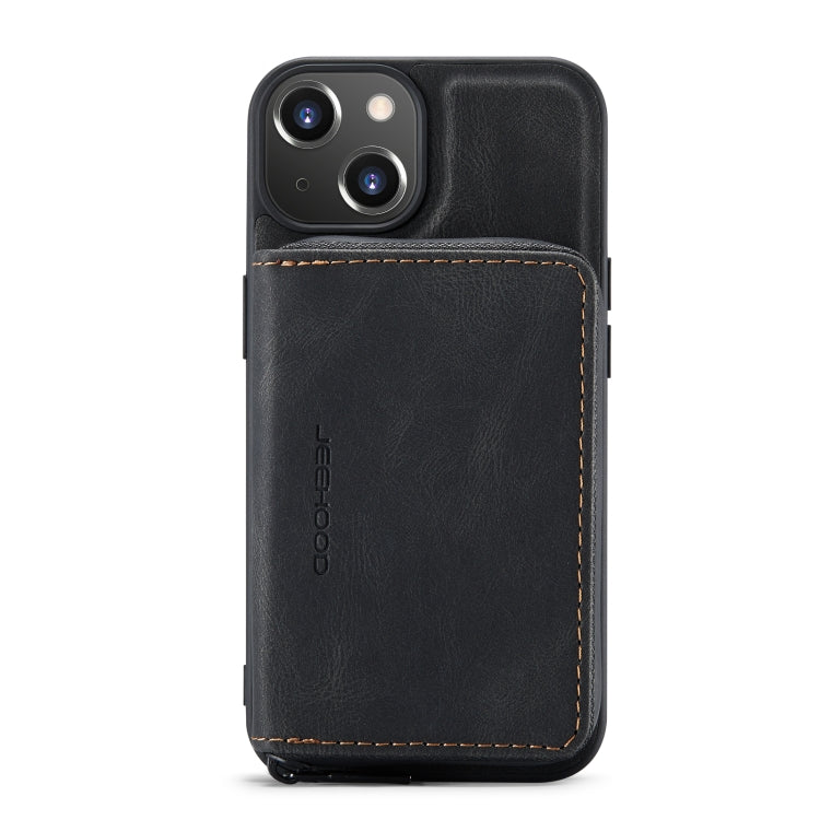For iPhone 14 JEEHOOD Magnetic Zipper Wallet Leather Phone Case (Black) - HoMEdemic™ 