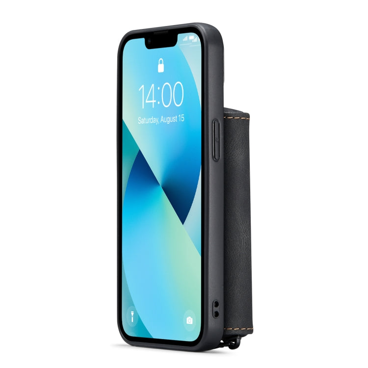For iPhone 14 JEEHOOD Magnetic Zipper Wallet Leather Phone Case (Black) - HoMEdemic™ 