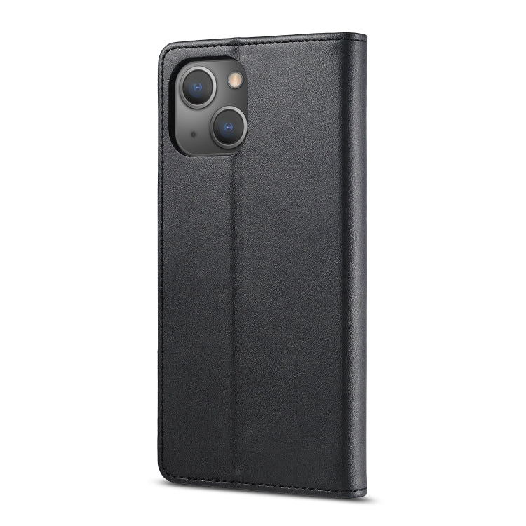 For iPhone 14 LC.IMEEKE Calf Texture Horizontal Flip Leather Case (Black) - HoMEdemic™ 