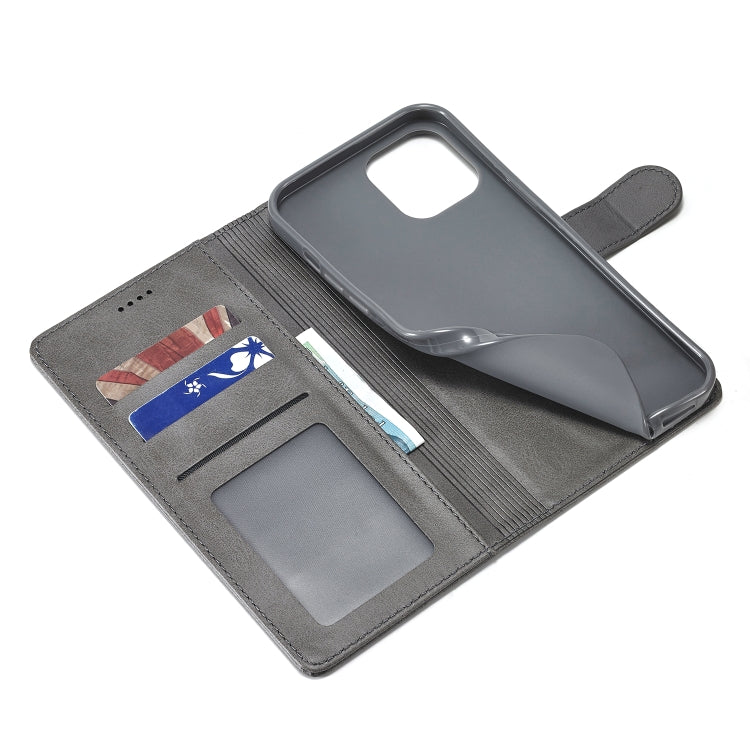 For iPhone 14 LC.IMEEKE Calf Texture Horizontal Flip Leather Case (Grey) - HoMEdemic™ 