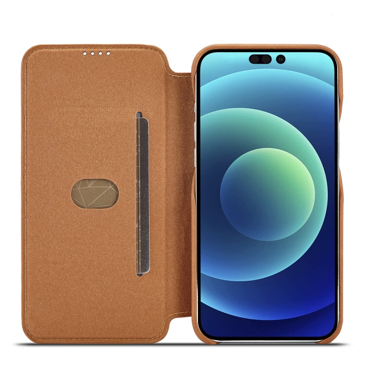 For iPhone 14 LC.IMEEKE Hon Ancient Series Flip Leather Phone Case (Brown) - HoMEdemic™ 