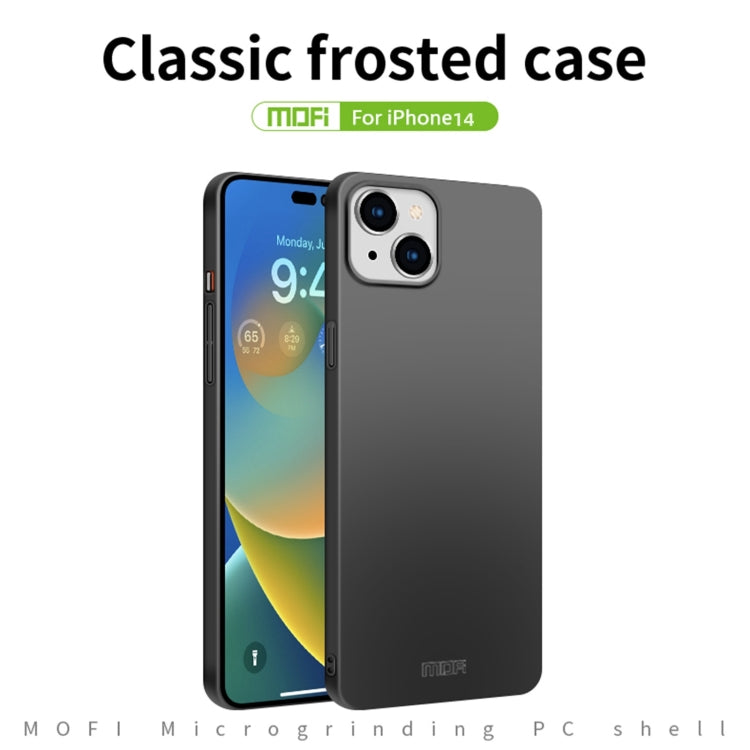 For iPhone 14 MOFI Frosted PC Ultra-thin Hard Case (Gold) - HoMEdemic™ 