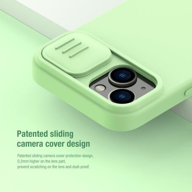 For iPhone 14 NILLKIN CamShield Liquid Silicone Phone Case(Green) - HoMEdemic™ 
