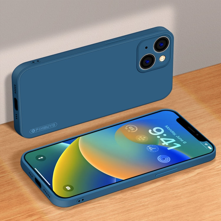 For iPhone 14 PINWUYO Sense Series Liquid Silicone TPU Phone Case (Blue) - HoMEdemic™ 