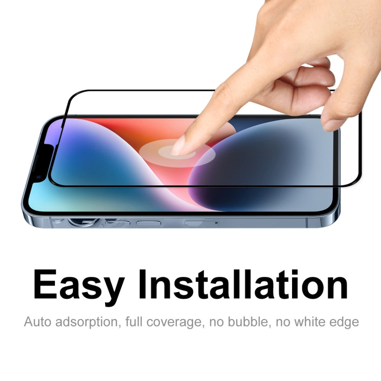 For iPhone 14 Plus 2pcs ENKAY Full Glue 0.26mm 9H 2.5D Tempered Glass Full Film - HoMEdemic™ 