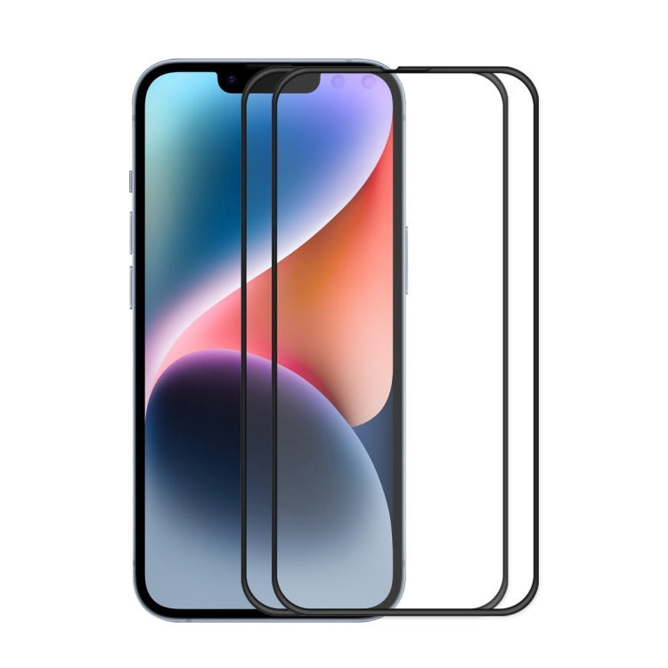 For iPhone 14 Plus 2pcs ENKAY Full Glue Tempered Glass Anti-fall Full Film - HoMEdemic™ 