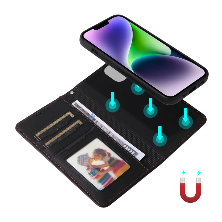 For iPhone 14 Plus BETOPNICE BN-005 2 in 1 Detachable Imitate Genuine Leather Phone Case(Black) - HoMEdemic™ 