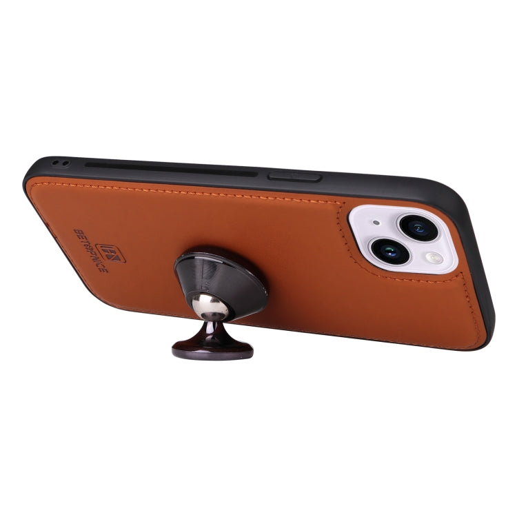 For iPhone 14 Plus BETOPNICE BN-005 2 in 1 Detachable Imitate Genuine Leather Phone Case(Brown) - HoMEdemic™ 