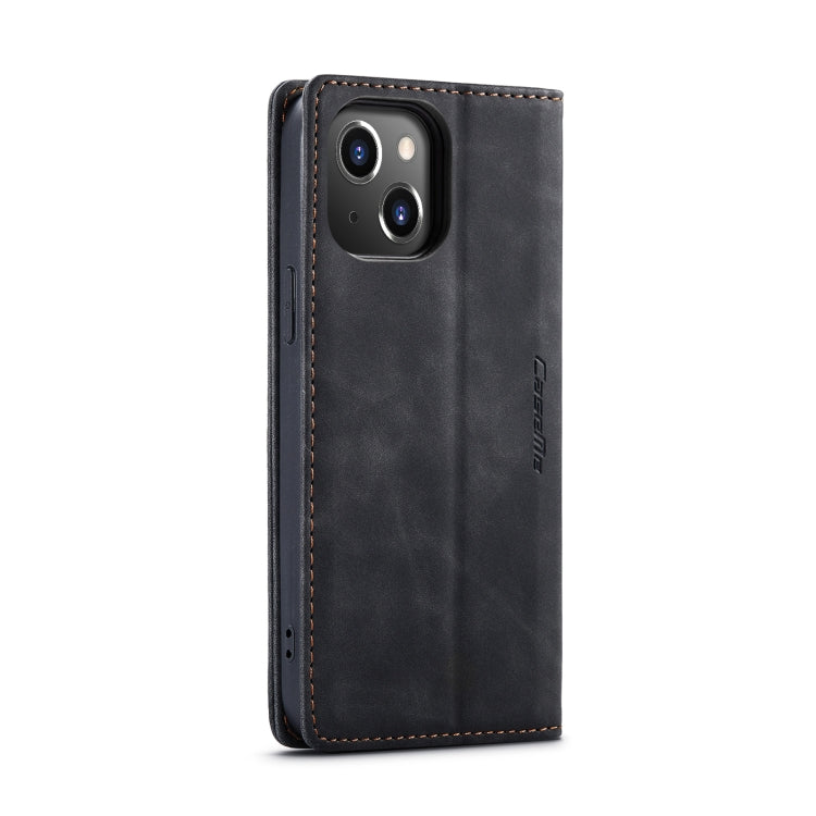 For iPhone 14 Plus CaseMe-013 Multifunctional Retro Frosted Leather Phone Case (Black) - HoMEdemic™ 