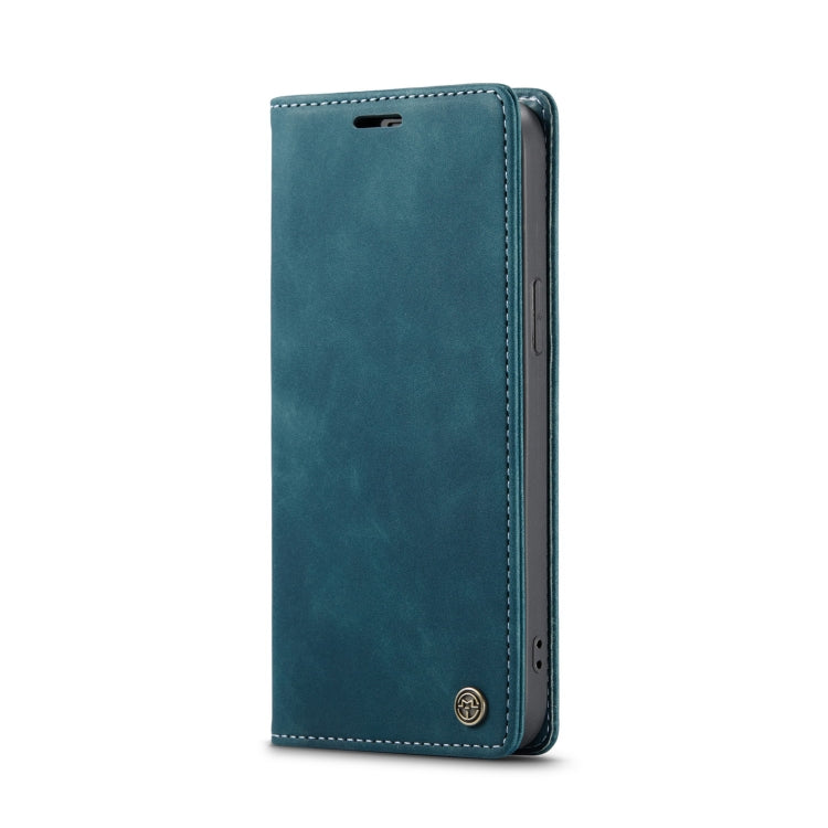 For iPhone 14 Plus CaseMe-013 Multifunctional Retro Frosted Leather Phone Case (Blue) - HoMEdemic™ 