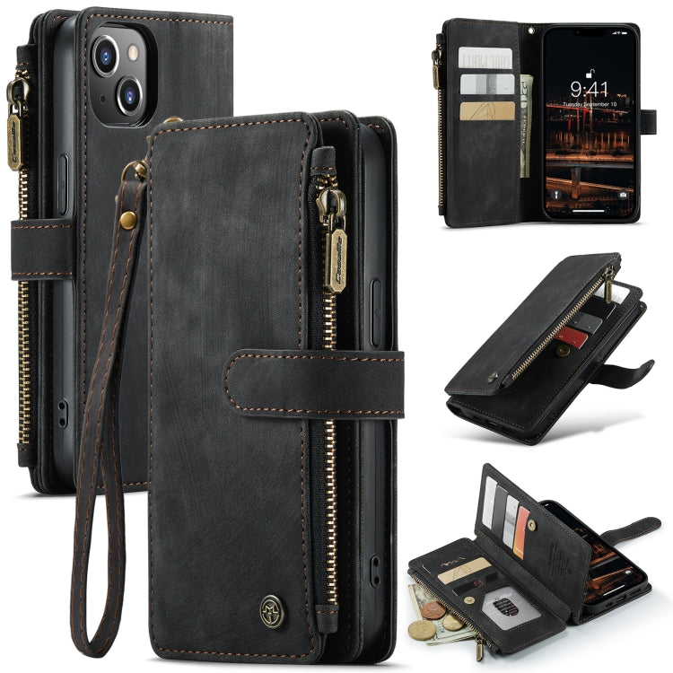 For iPhone 14 Plus CaseMe C30 Multifunctional Phone Leather Case (Black) - HoMEdemic™ 