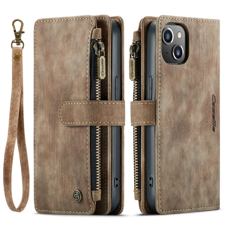 For iPhone 14 Plus CaseMe C30 Multifunctional Phone Leather Case (Brown) - HoMEdemic™ 