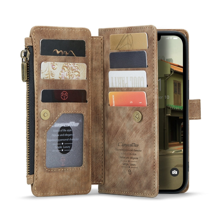 For iPhone 14 Plus CaseMe C30 Multifunctional Phone Leather Case (Brown) - HoMEdemic™ 