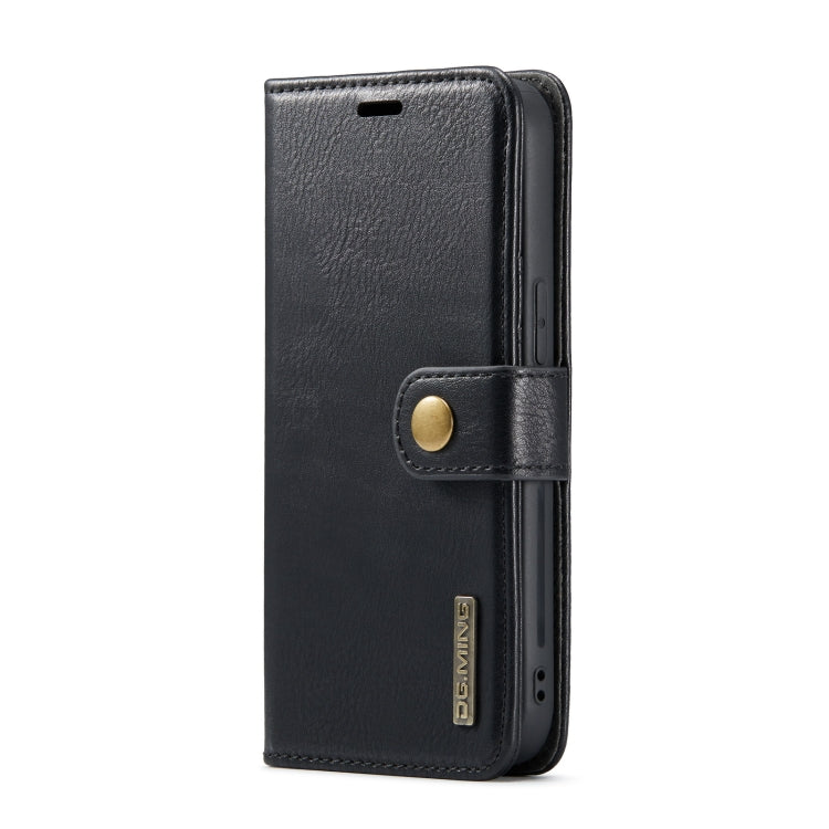 For iPhone 14 Plus DG.MING Crazy Horse Texture Detachable Magnetic Leather Case(Black) - HoMEdemic™ 