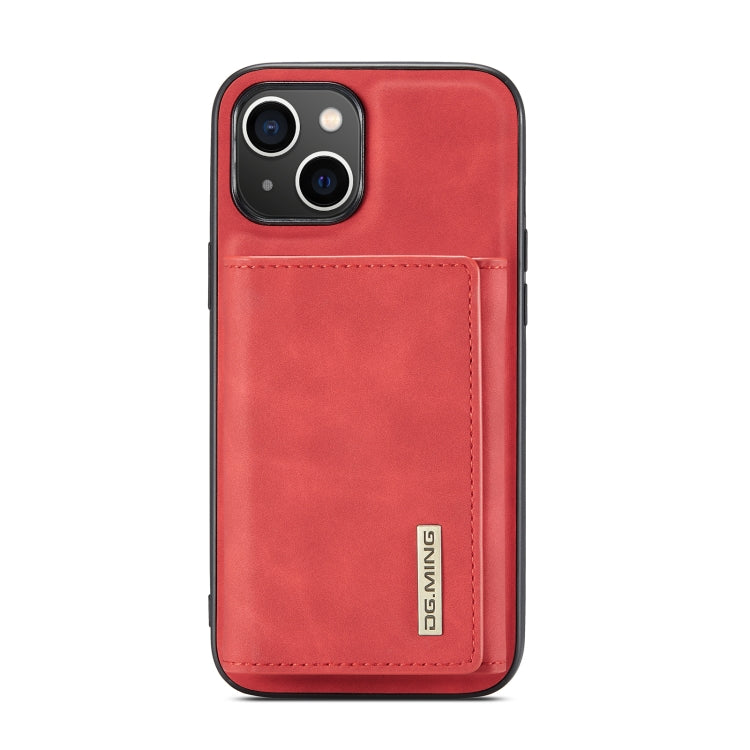 For iPhone 14 Plus DG.MING M1 Series 3-Fold Multi Card Wallet Leather Case(Red) - HoMEdemic™ 