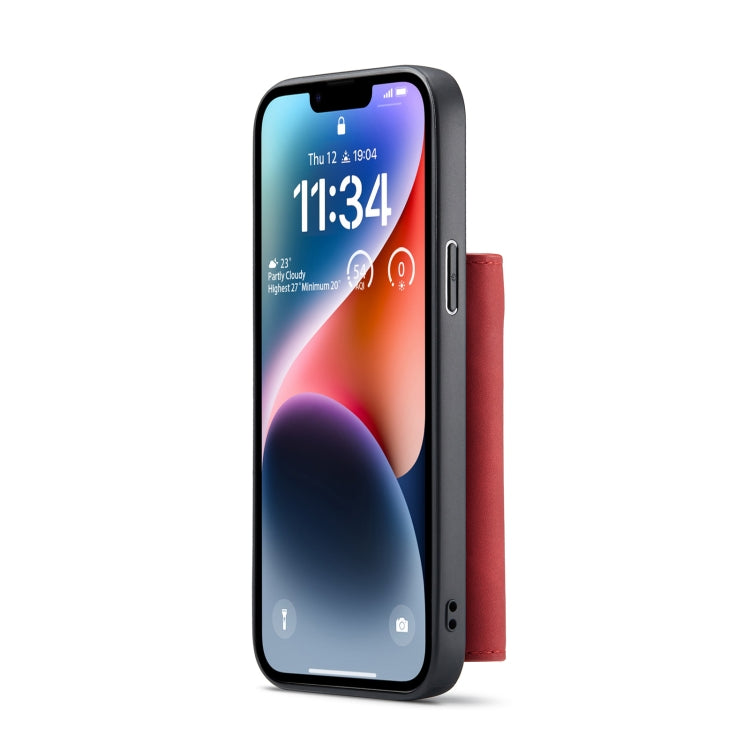 For iPhone 14 Plus DG.MING M1 Series 3-Fold Multi Card Wallet Leather Case(Red) - HoMEdemic™ 