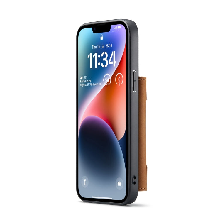 For iPhone 14 Plus DG.MING M2 Series 3-Fold Card Bag Leather Case(Brown) - HoMEdemic™ 