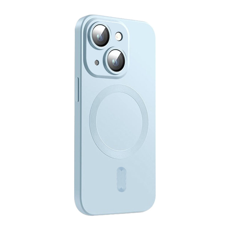 For iPhone 14 Plus ENKAY MagSafe Matte TPU Phone Case with Lens Film(Blue) - HoMEdemic™ 