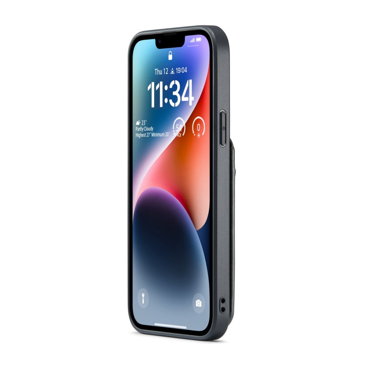 For iPhone 14 Plus Fierre Shann Crazy Horse Card Holder Back Cover PU Phone Case(Black) - HoMEdemic™ 