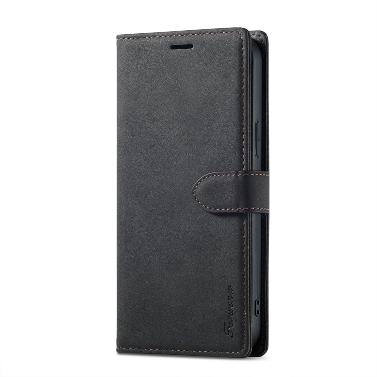 For iPhone 14 Plus Forwenw F1 Series Matte Strong Magnetism Leather Phone Case(Black) - HoMEdemic™ 