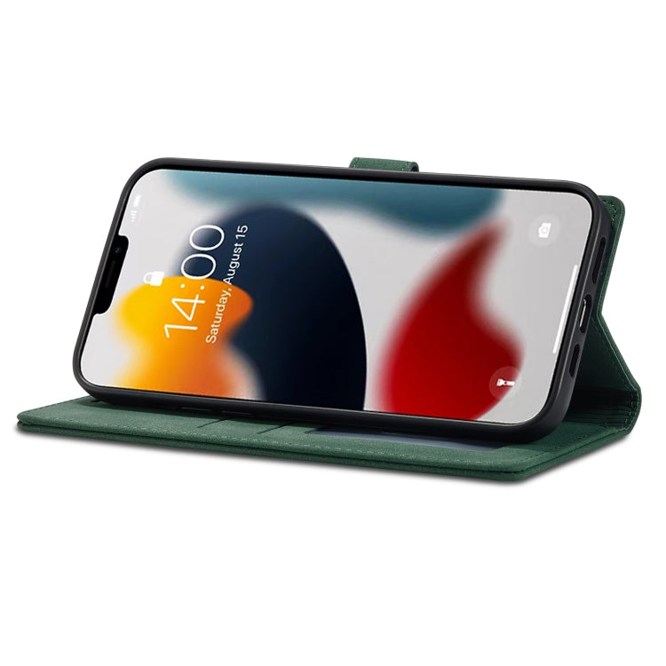 For iPhone 14 Plus Forwenw F1 Series Matte Strong Magnetism Leather Phone Case(Green) - HoMEdemic™ 