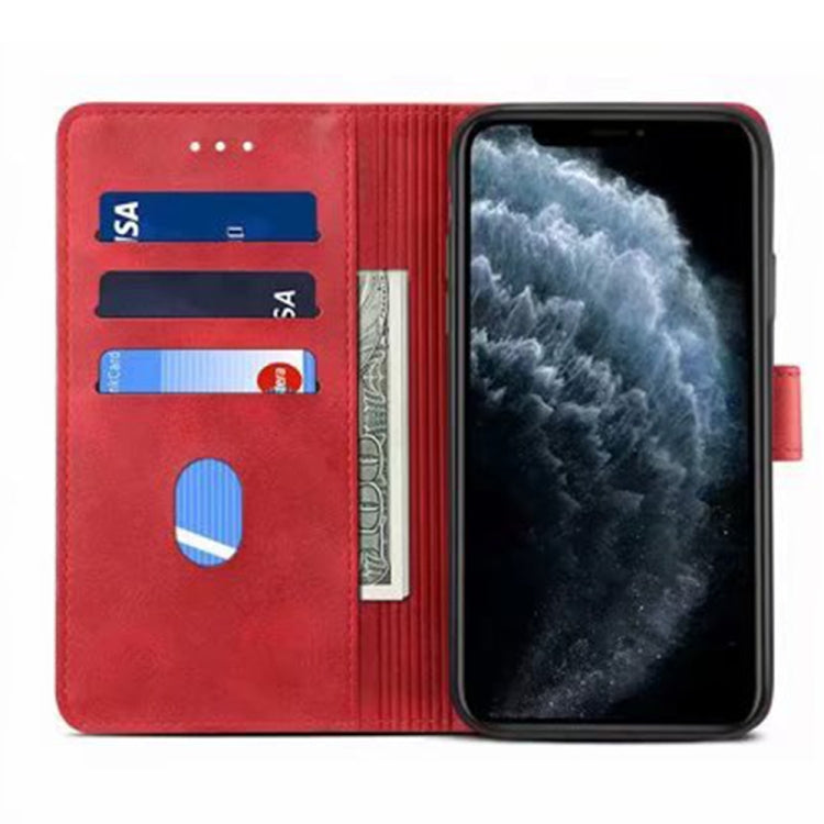 For iPhone 14 Plus GUSSIM Horizontal Flip Leather Phone Case(Red) - HoMEdemic™ 