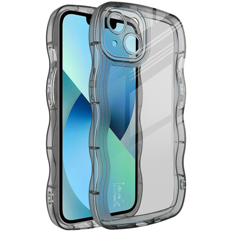For iPhone 14 Plus IMAK UX-8 Series Transparent Shockproof TPU Phone Case(Transparent Black) - HoMEdemic™ 
