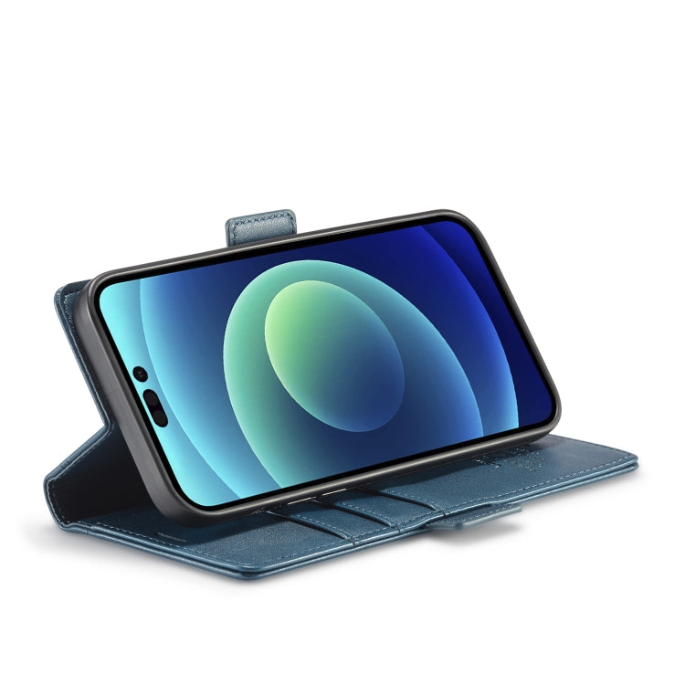 For iPhone 14 Plus LC.IMEEKE Magnetic Buckle Leather Phone Case (Blue) - HoMEdemic™ 