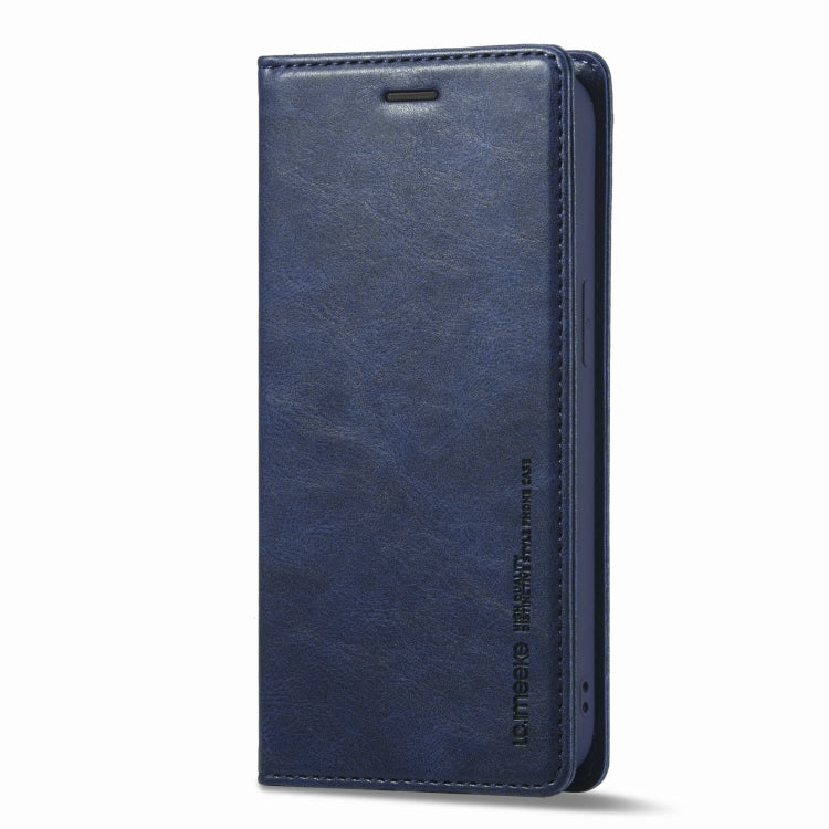 For iPhone 14 Plus LC.IMEEKE RFID Anti-theft Leather Phone Case(Blue) - HoMEdemic™ 
