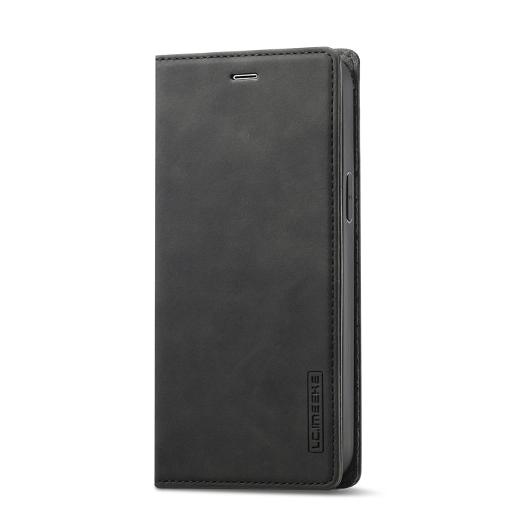For iPhone 14 Plus LC.IMEEKE Strong Magnetic Leather Phone Case with Holder & Card Slots & Wallet (Black) - HoMEdemic™ 