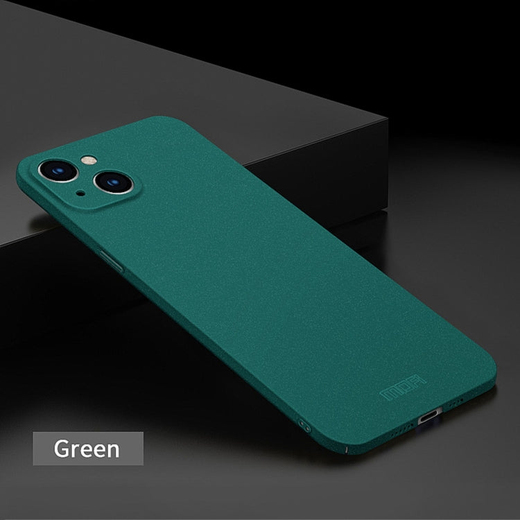 For iPhone 14 Plus  MOFI Fandun Series Frosted PC Ultra-thin Phone Case(Green) - HoMEdemic™ 