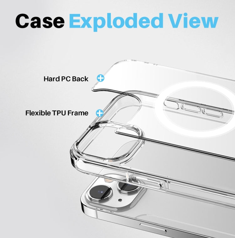 For iPhone 14 Plus NORTHJO 5 in 1 Magsafe Clear Phone Case with 2pcs Screen Film + 2pcs Rear Lens Film - HoMEdemic™ 