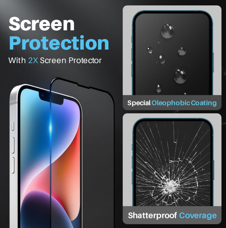 For iPhone 14 Plus NORTHJO 5 in 1 Magsafe Clear Phone Case with 2pcs Screen Film + 2pcs Rear Lens Film - HoMEdemic™ 