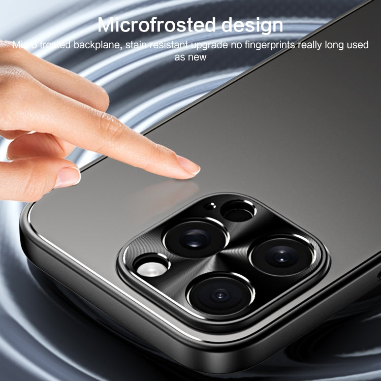 For iPhone 14 Plus R-JUST RJ-61 Electroplating Frosted TPU + PC Phone Case(Blue) - HoMEdemic™ 